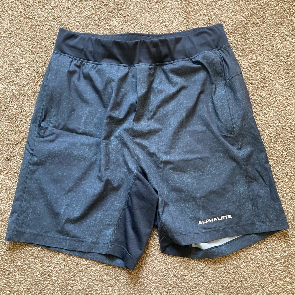 Alphalete Shorts Dark Grey Static Slate Size Medium Men’s